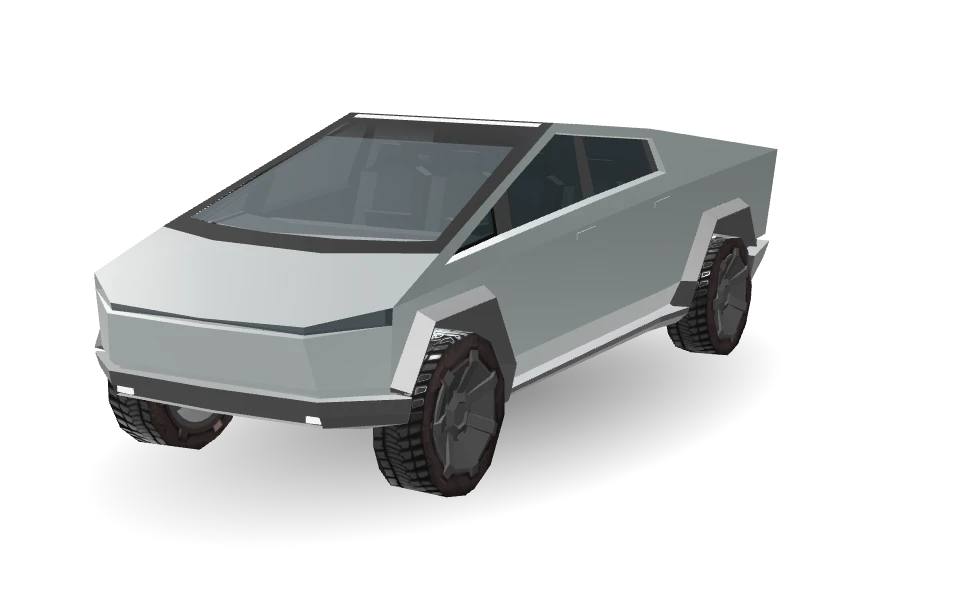 Tesla Cybertruck in stainless steel